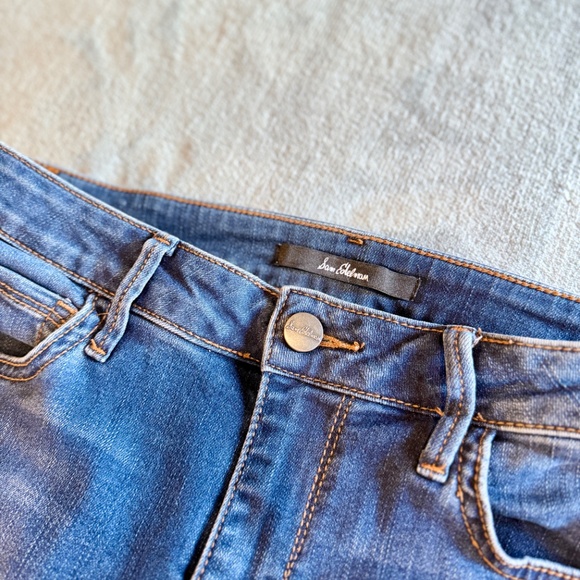 Sam Edelman The Kitten Midrise Skinny Ankle Distressed, Raw hem Size 27 - Picture 4 of 10